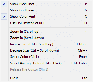 Color tuner panel