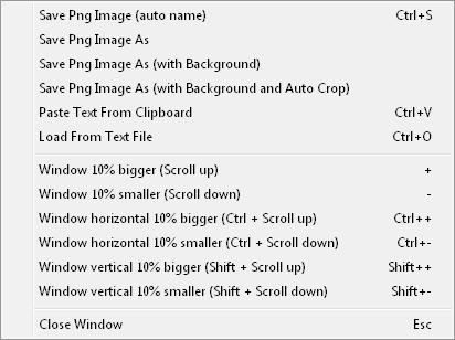 Sample Popup Menu