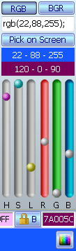 Color tuner panel